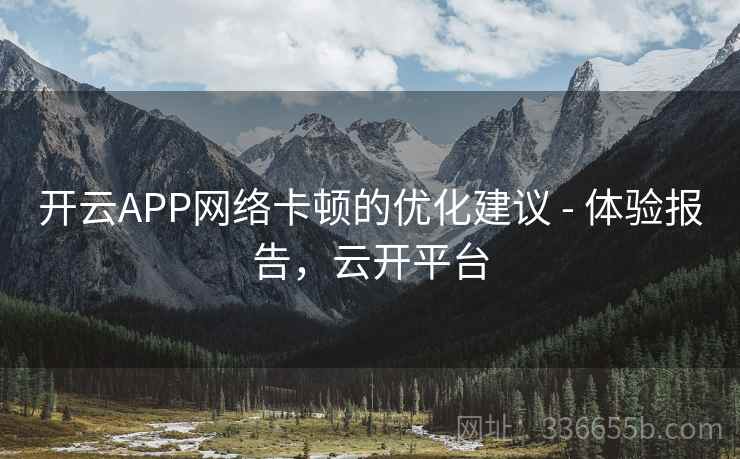 开云APP网络卡顿的优化建议 - 体验报告，云开平台