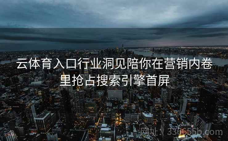 云体育入口行业洞见陪你在营销内卷里抢占搜索引擎首屏