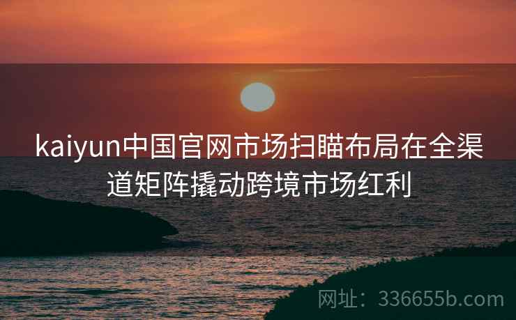 kaiyun中国官网市场扫瞄布局在全渠道矩阵撬动跨境市场红利