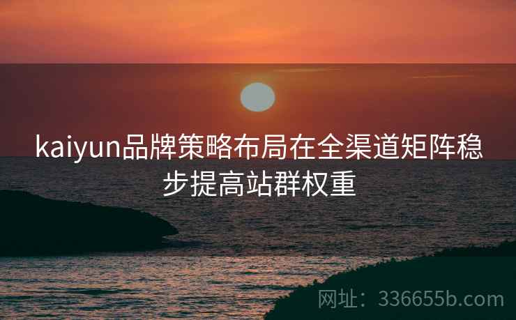 kaiyun品牌策略布局在全渠道矩阵稳步提高站群权重