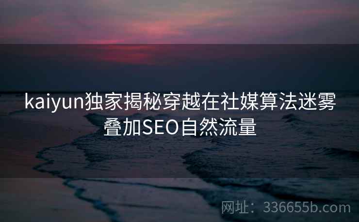 kaiyun独家揭秘穿越在社媒算法迷雾叠加SEO自然流量