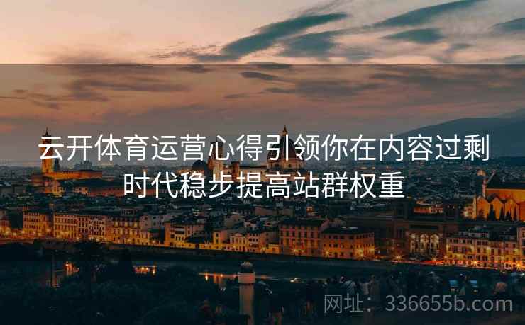 云开体育运营心得引领你在内容过剩时代稳步提高站群权重